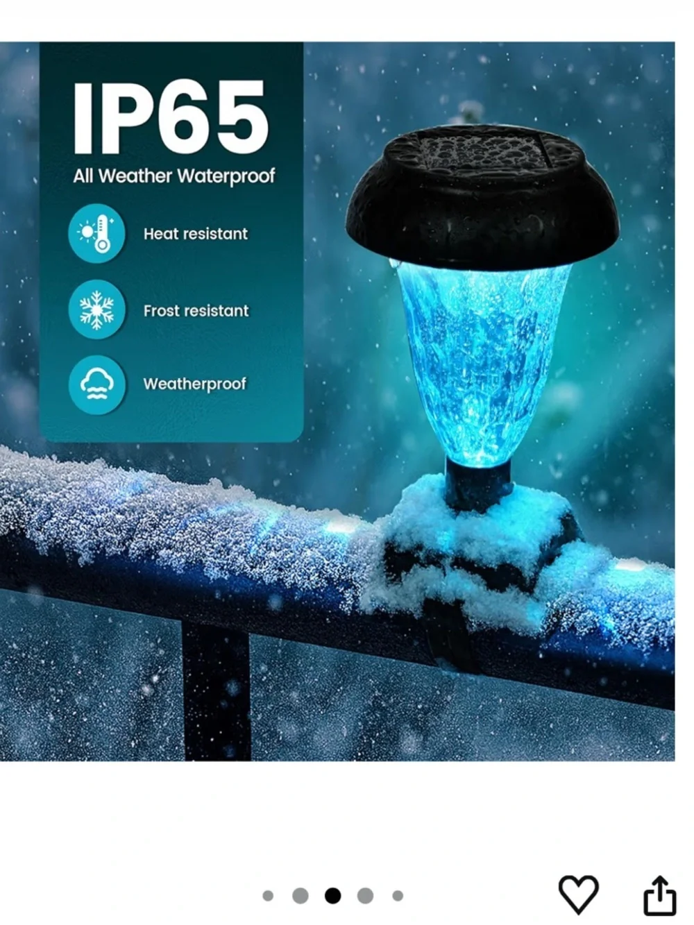 Fence Lights Outdoor Decor, Waterproof Patio Lights with RGB Color Changing